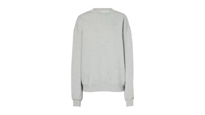 Pre-owned Alo Yoga Women's  Accolade Cottonblend Fleece Sweatshirt In Athletic Heather Grey