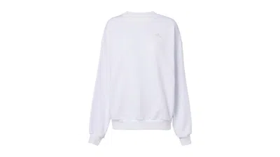 Pre-owned Alo Yoga Women's  Accolade Cottonblend Sweatshirt In White