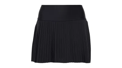 Pre-owned Alo Yoga Women's  Grand Slam Pleated Tennis Skirt In Black