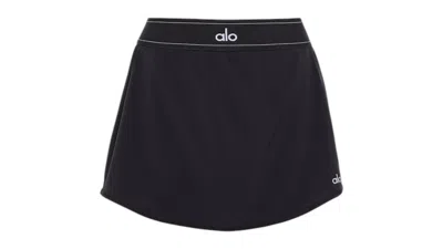 Pre-owned Alo Yoga Women's  Match Point Tennis Skirt In Black