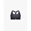 Alo Yoga Airlift Suit Up Branded-underband Stretch-jersey Bra In Anthracite/black