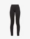 Alo Yoga Womens Black Airbrush High-rise Stretch-woven Leggings In Black