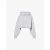 Alo Yoga Womens Athletic Heather Grey Bae Oversized Cotton-blend Jersey Hoody