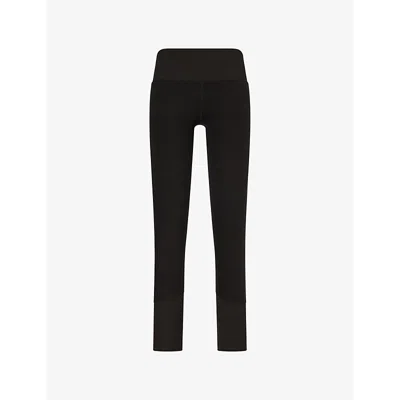 Alo Yoga Womens Black Alosoft High-rise Stretch-woven Leggings