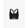 Alo Yoga Airlift Suit Up Medium-impact Sports Bra In Black/white