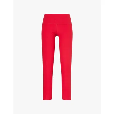 Alo Yoga Womens Alosoft 7/8 High-rise Stretch-woven Leggings Bold Red