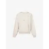 Alo Yoga Womens Bone Accolade Kangaroo-pocket Cotton-blend Hoody Xs In Bone
