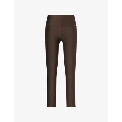 Alo Yoga Womens Espresso 7/8 Airlift High-rise Slim-leg Stretch-woven Leggings