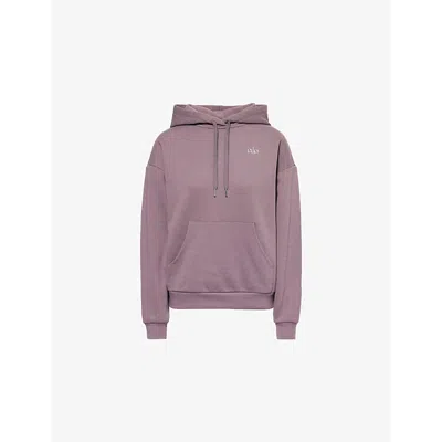 Alo Yoga Womens  Accolade Kangaroo-pocket Cotton-blend Hoody In Raisinette