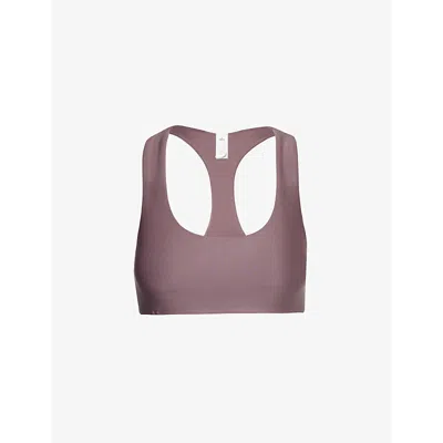 Alo Yoga Advantage Airlift Sports Bra In Raisinette