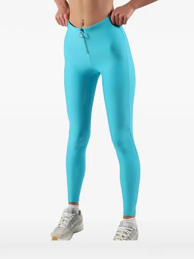 Alo Yoga Zip-up Leggings In Blue