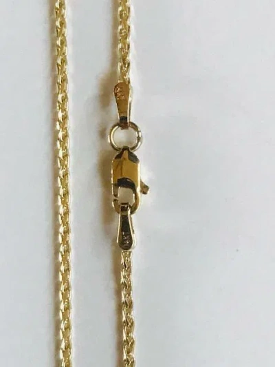 Pre-owned Aloha 14k Solid Yellow Gold Wheat Snake Chain 1.5 Mm Length:(45 Cm)18 Inches Es15d-21