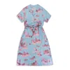 Aloha Blossom Fallen Angel Blue/pink Day Dress