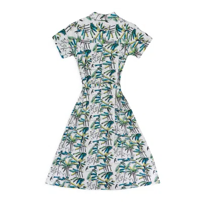 Aloha Blossom Filipe Palm White Dress