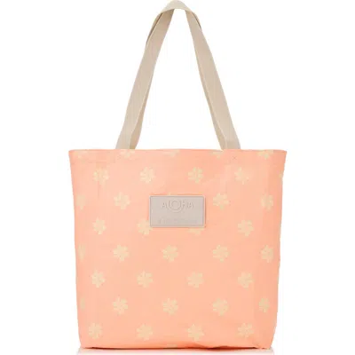 Aloha Collection Casa Gardenia Reversible Water Resistant Tyvek® Tote In Orange