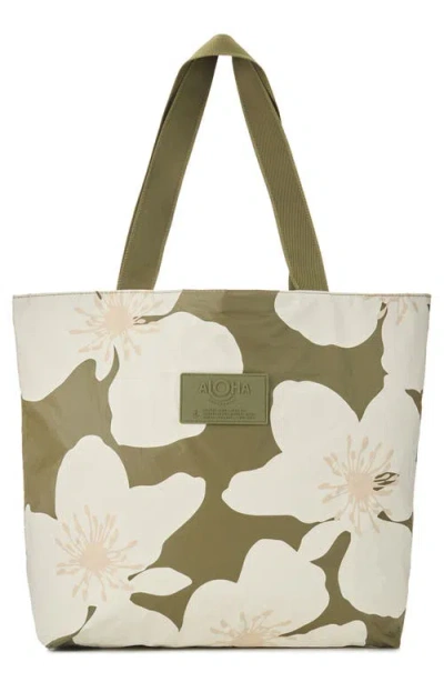 Aloha Collection Day Tripper Cassia Water Resistant Tote In Green
