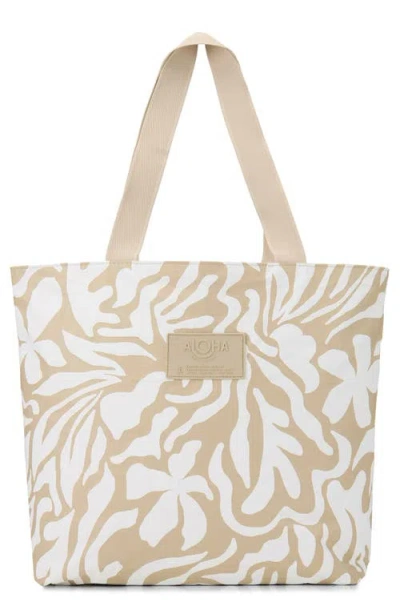 Aloha Collection Day Tripper Float Water Resistant Tote In Neutral