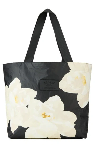 Aloha Collection Day Tripper Mohala Water Resistant Tote In Black