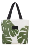 Aloha Collection Day Tripper Monstera Water Resistant Tyvek® Tote In Green