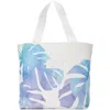 Aloha Collection Day Tripper Monstera Water Resistant Tyvek® Tote In White