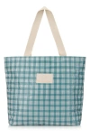 Aloha Collection Day Tripper Palaka Water Resistant Tyvek® Tote In Blue