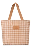 Aloha Collection Day Tripper Palaka Water Resistant Tyvek® Tote In Brown