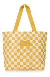 Aloha Collection Day Tripper Pua Check Water Resistant Tyvek® Tote In Yellow