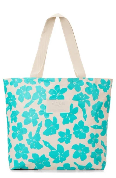 Aloha Collection Day Tripper Puakenikeni Water Resistant Tyvek® Tote In Blue