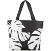 Aloha Collection Day Tripper Water Resistant Tyvek® Tote In White On Black