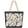 Aloha Collection Day Tripper Wavy Day Water Resistant Tyvek® Tote In Black