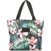 Aloha Collection Hibiscus Palm Day Tripper Water Resistant Tyvek® Tote In Hibiscus Palm