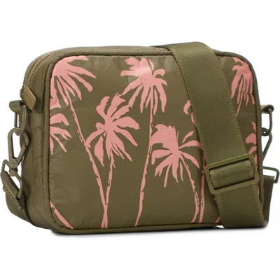Aloha Collection Le Tour Water Resistant Tyvek® Crossbody Bag In Olive
