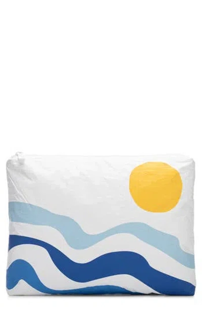 Aloha Collection Medium Water Resistant Tyvek® Zip Pouch In Yellow