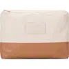 Aloha Collection Mid Dipped Water Resistant Tyvek® Zip Pouch In Brown