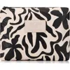 Aloha Collection Mid Float Water Resistant Zip Pouch In Black