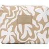 Aloha Collection Mid Float Water Resistant Zip Pouch In Neutral