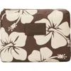 Aloha Collection Mid Hana Hou Water Resistant Zip Pouch In Brown