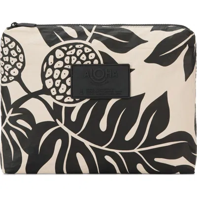 Aloha Collection Mid Holomua Water Resistant Tyvek® Zip Pouch In Neutral