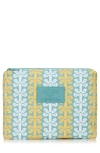 Aloha Collection Mid Lei Life Water Resistant Tyvek® Zip Pouch In Green