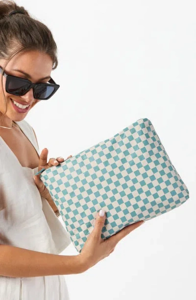 Aloha Collection Mid Petite Check Water Resistant Tyvek® Zip Pouch