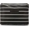 Aloha Collection Mid Pinstripe Water Resistant Tyvek® Zip Pouch In Black