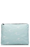 Aloha Collection Mid Seaside Water Resistant Tyvek® Zip Pouch In Blue