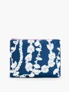 Aloha Collection Mid Shell Sweater Lei Reversible Pouch - White/navy Blue - 001 Talbots