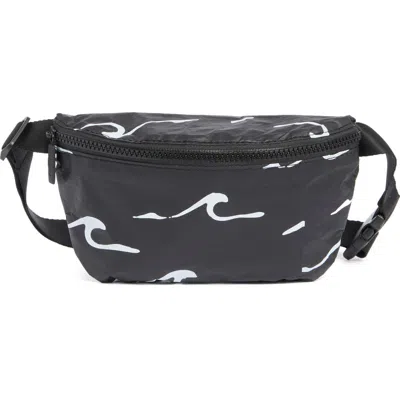 Aloha Collection Mini Seaside Belt Bag In White/black