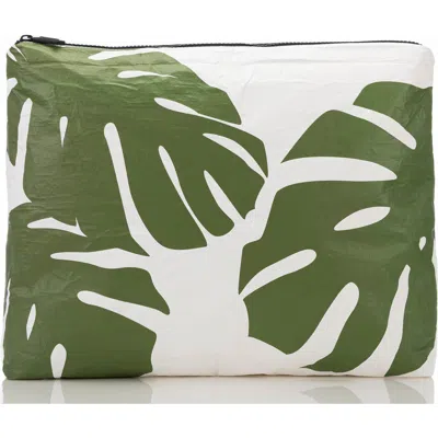 Aloha Collection Monstera Max Pouch In Green