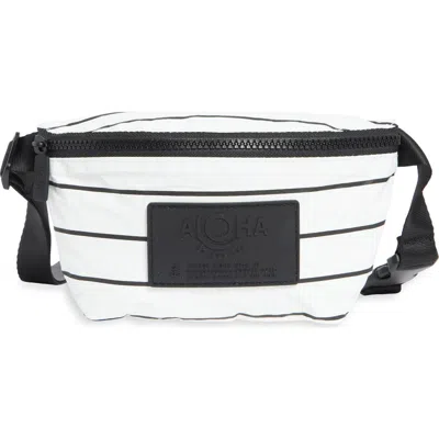 Aloha Collection Pinstripe Hip Pack In White