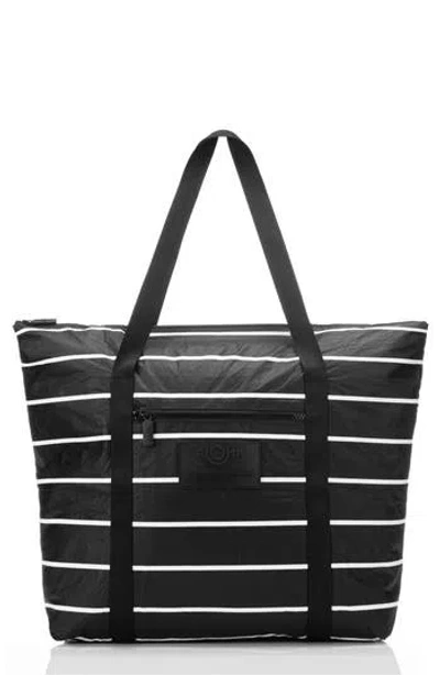 Aloha Collection Pinstripe Water Resistant Tyvek® Tote In Black