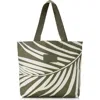 Aloha Collection Shade Day Tripper Water Resistant Tyvek® Tote In Creme/olive