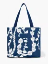 Aloha Collection Shell Lei Day Tripper Tote - White/navy Blue - 001 Talbots In White,navy Blue