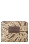 Aloha Collection Small Deliciosa Water Resistant Pouch In Brown